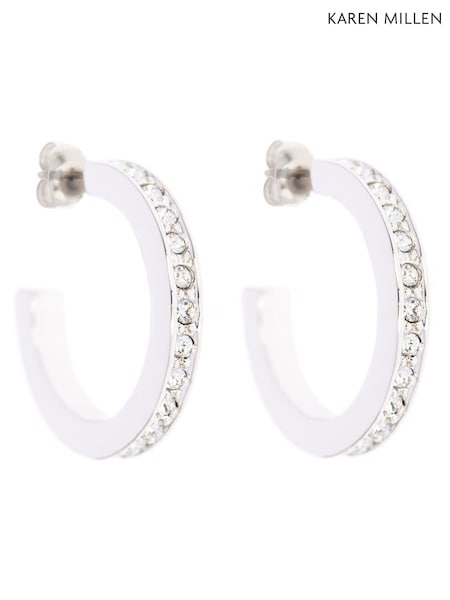 Karen Millen Small Crystal Hoop Earrings (AR6167) | £45