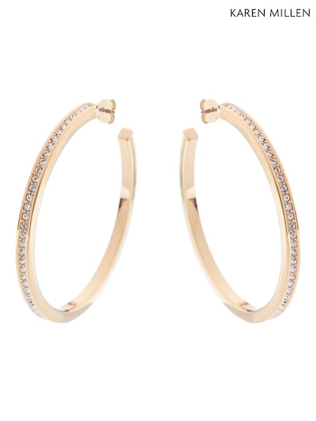 Karen Millen Large Crystal Hoop Earrings (AR6177) | £65