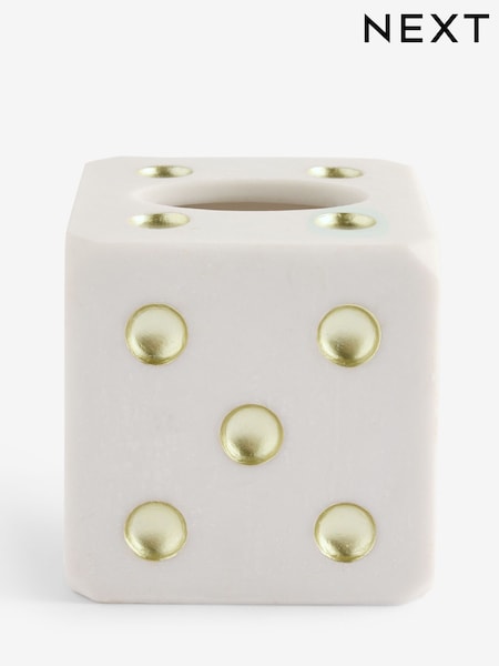 White/Gold Dice Tissue Box (AR6198) | £20