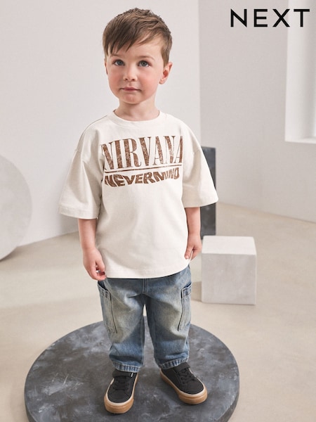 Cream Nirvana Band Graphic Short Sleeve T-Shirt (3mths-8yrs) (AR6321) | £11 - £13