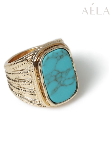 Aela Gold Tone Stone Ring (AR6354) | £12.50