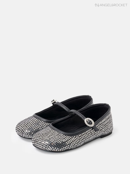 Angel & Rocket Silver Double Buckle Pumps (AR6389) | £30 - £32