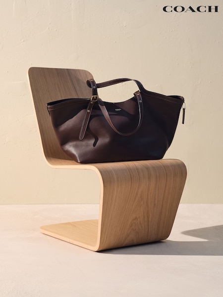 COACH Brown Grain Leather Gramercy Tote (AR6442) | £495