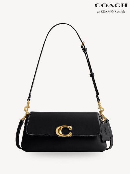 COACH Black Refined Calf Leather Jet Shoulder Bag (AR6449) | £275