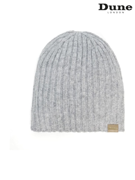 Dune London Grey Follow Premium Blend Winter Beanie (AR6466) | £40