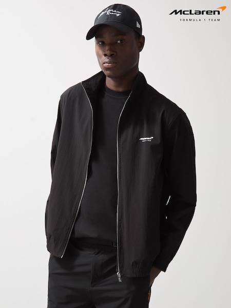 Reiss Black Isaac McLaren F1 Team Tech Funnel-Neck Jacket (AR6509) | £198