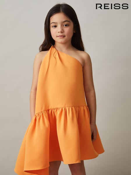 Reiss Orange Railey 4-9 yrs One-Shoulder Tiered Dress (AR6514) | £70