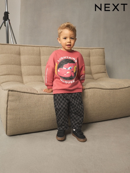 Red Charcoal Cars Crew Sweatshirt and Joggers Set (9mths-8yrs) (AR6555) | £24 - £28