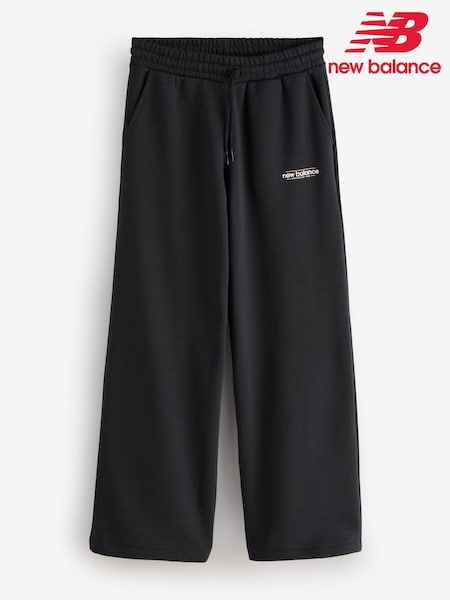 New Balance Black Womens Reimagined Fleece Barrel Leg Joggers (AR6770) | £55
