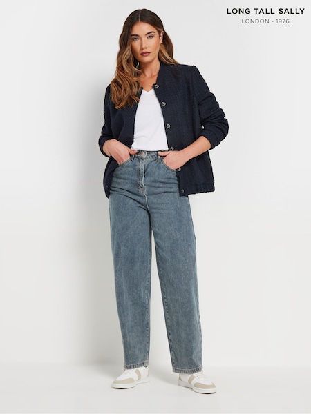 Long Tall Sally Natural Barrel Leg 100% Cotton Jeans (AR6851) | £43