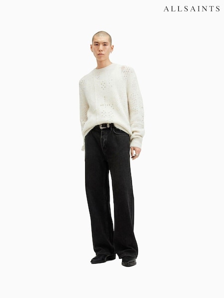 AllSaints White Hadwin Crew Jumper (AR7018) | £159