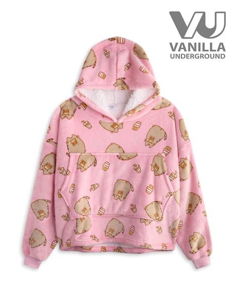 Vanilla Underground Pink Girls Pusheen Blanket Hoodie (AR7181) | £27