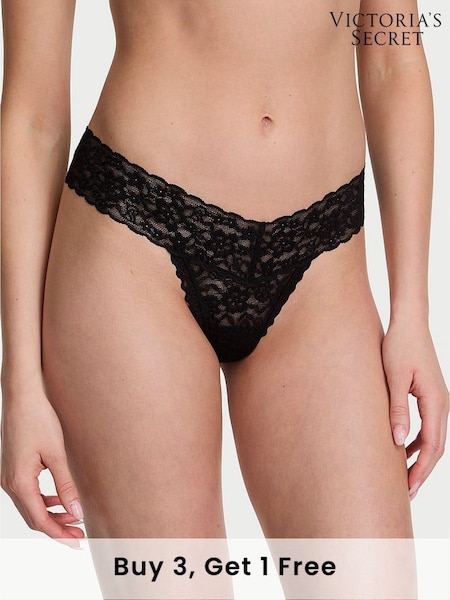 Victoria's Secret Black Thong Knickers (AR7234) | £9