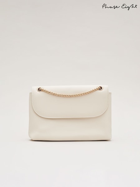 Phase Eight White Leather Clutch Bag (AR7377) | £85