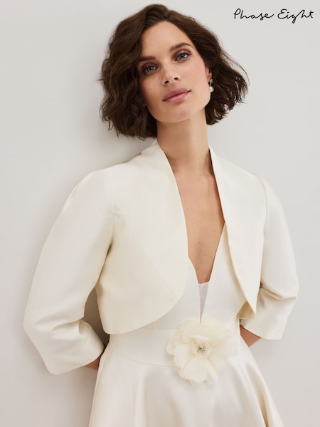 Phase Eight White Ariel Bolero Jacket (AR7380) | £129