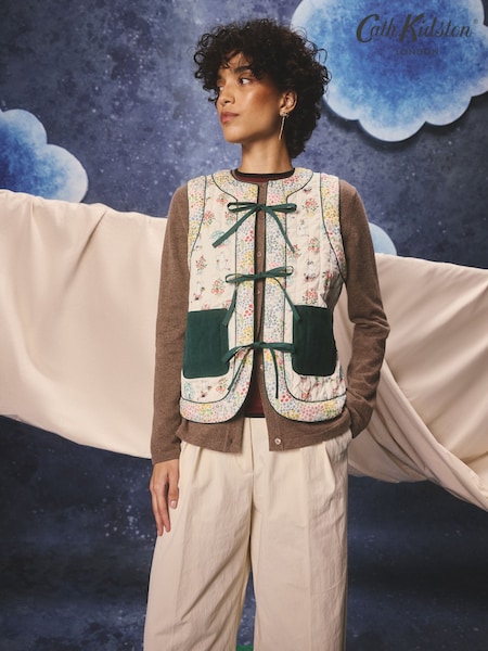 Cath Kidston Ecru Moomins Quilted Waistcoat (AR7418) | £62