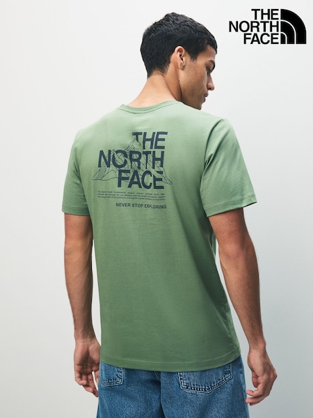 The North Face Green M Mountain Sketch T-Shirt (AR7452) | £30
