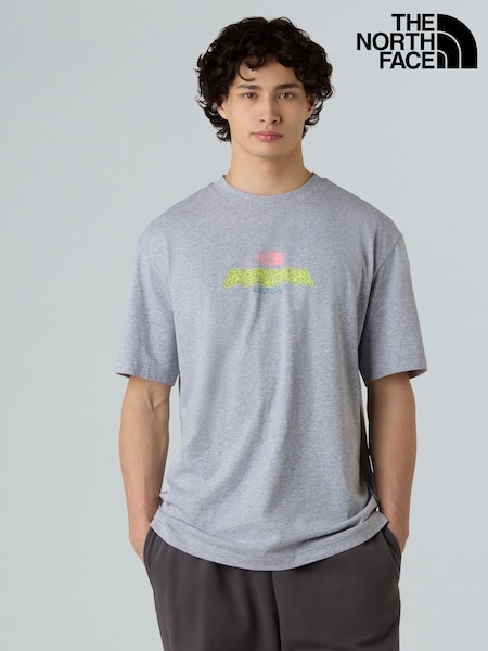 The North Face Grey Expedition Celebration Back Print Oversized T-Shirt (AR7472) | £30