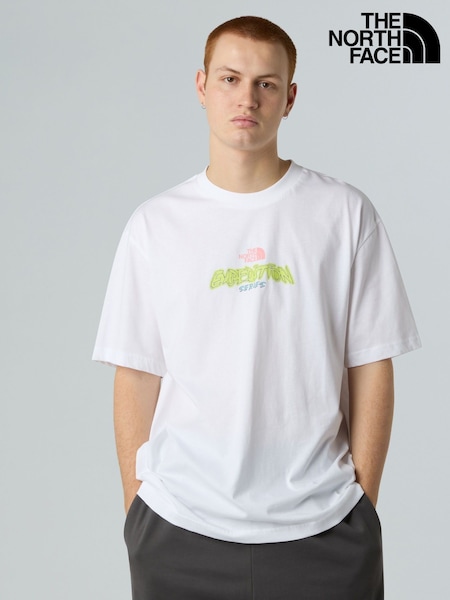 The North Face White Expedition Celebration Back Print Oversized T-Shirt (AR7481) | £30