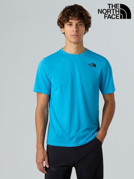 The North Face Blue Foundation Mountain Faces Back Print T-Shirt (AR7489) | £35