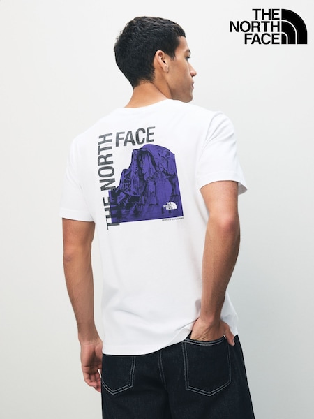 The North Face White Half Dome Photo Back Print T-Shirt (AR7640) | £30
