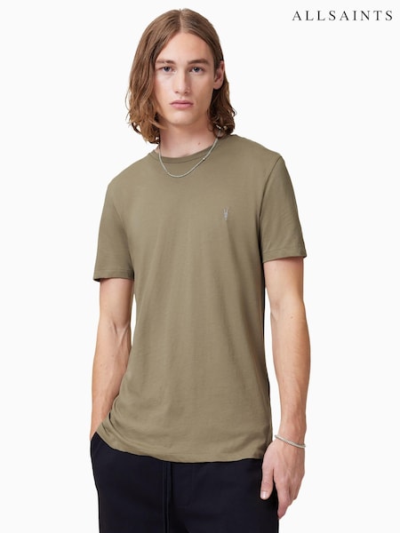 AllSaints Green Tonic Short Sleeve 100% Organic Cotton Crew T-Shirt (AR7780) | £32