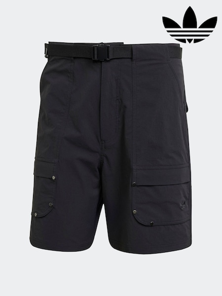 adidas Originals Black Premium Essentials Utility Cargo Shorts (AR7814) | £0