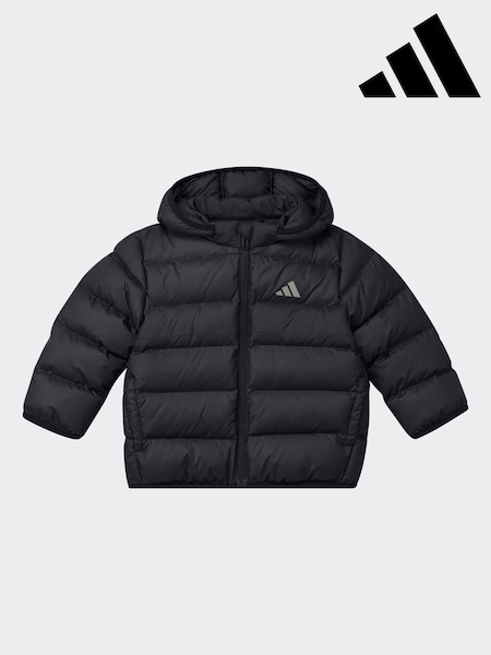 adidas Black Synthetic Down Infant Kids Jacket (AR7815) | £55