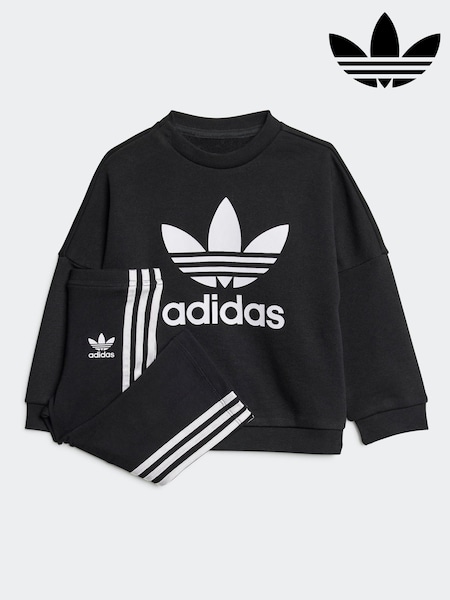 adidas Originals Black Loose Sweatshirt and Flared Leggings Set (AR7835) | £38