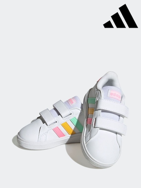 adidas White Grand Court 2.0 Trainers (AR7840) | £23