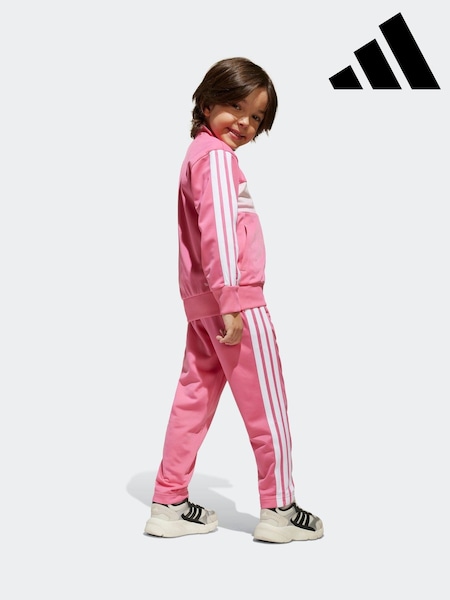 adidas Pink Essentials Tiberio Tricot Tracksuit Little Kids (AR7843) | £35