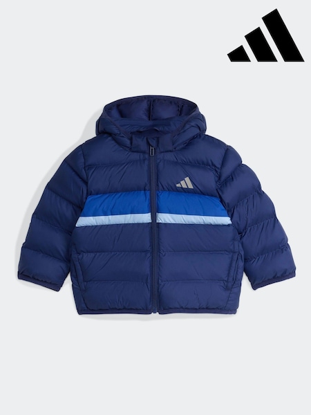 adidas Blue Synthetic Down Infant Kids Jacket (AR7847) | £55