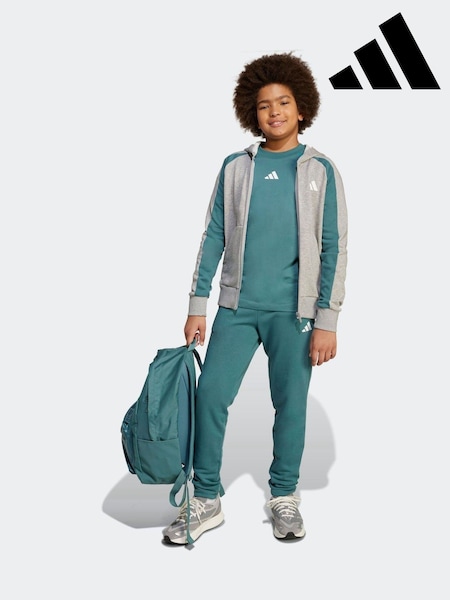 adidas Grey Seasonal Essentials Colourblock Kids Tracksuit (AR7902) | £45