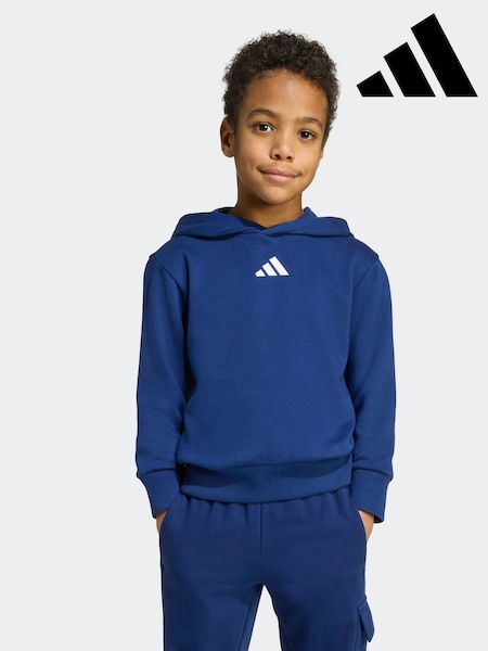 adidas Blue Essentials Little Kids Hoodie (AR7917) | £23