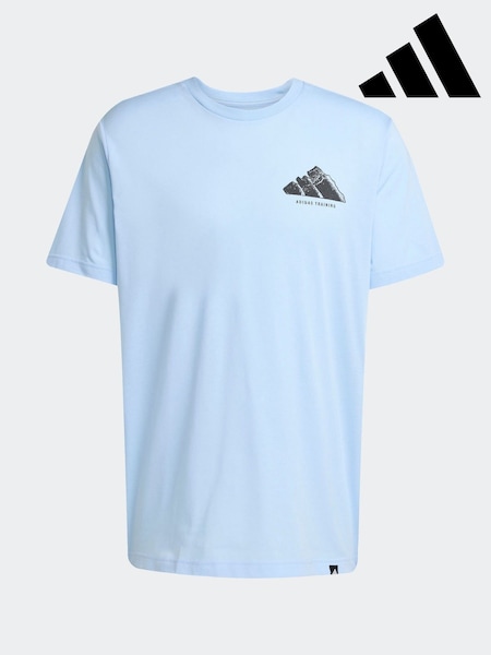 adidas Blue Climacool Vintage Training Graphic Print T-Shirt (AR7937) | £28