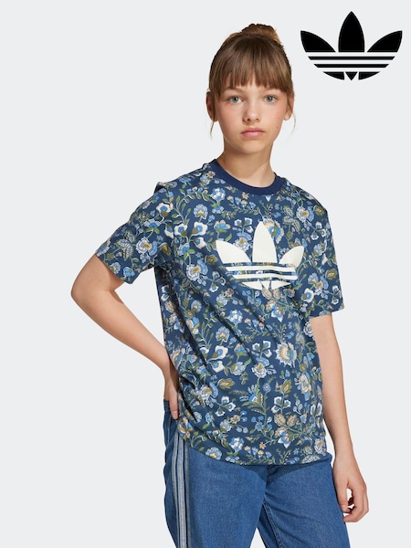 adidas Originals Blue X Liberty London Kids T-Shirt (AR8019) | £23