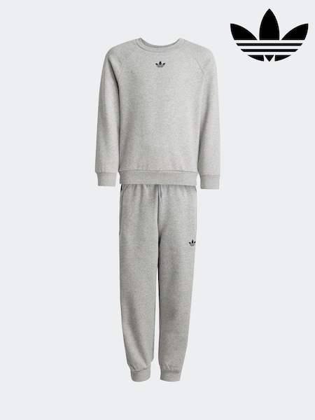 adidas Originals Grey Little Kids Sweatshirt and Joggers Set (AR8027) | £40