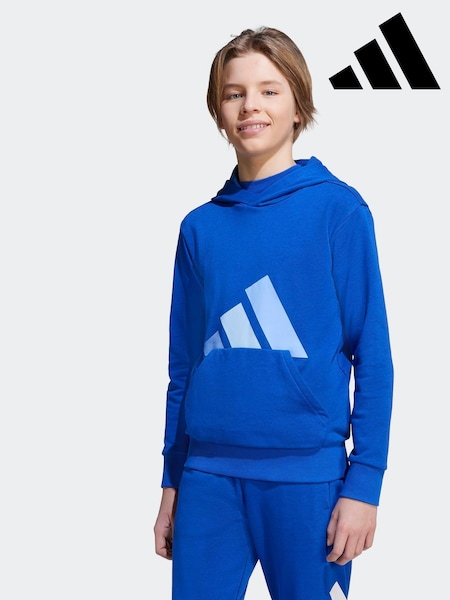adidas Blue Essentials Kids Hoodie (AR8068) | £30