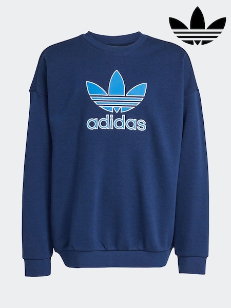 Blue Trefoil Sweatshirt Kids (AR8070) | £0