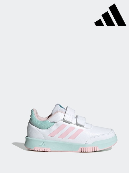 adidas White Tensaur Hook and Loop Kids Trainers (AR8087) | £28
