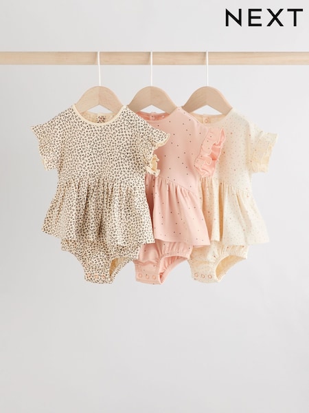 Animal Printed Baby 100% Cotton Rompers 3 Pack (AR8141) | £19 - £23