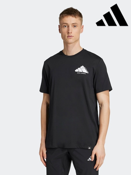 adidas Black Climacool Vintage Training Graphic Print T-Shirt (AR8239) | £28