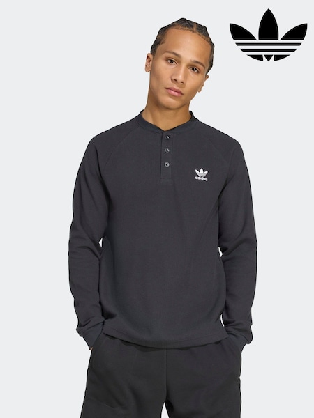 adidas Originals Black Trefoil Essentials Long-sleeve Top (AR8276) | £38
