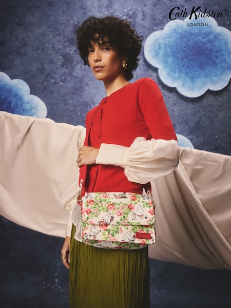 Cath Kidston Red/Ecru Moomins Medium Cross-Body Bag (AR8398) | £50