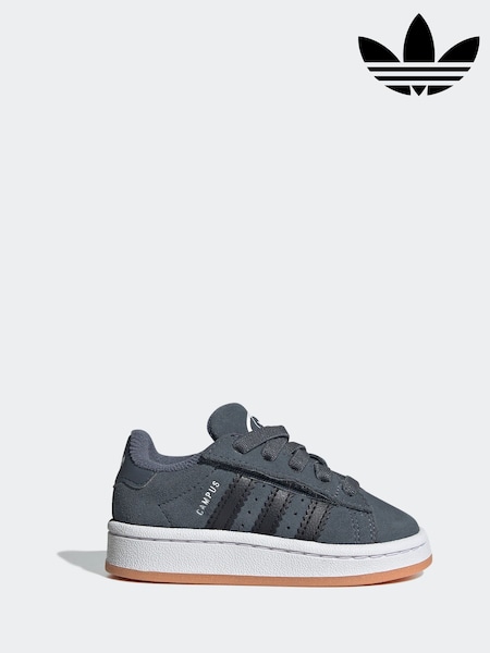 adidas Originals Grey Campus 00s Comfort Closure Elastic Lace Infant Trainers (AR8456) | £50