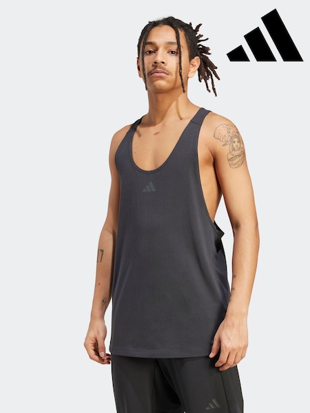adidas Black Power Stringer Vest (AR8466) | £28