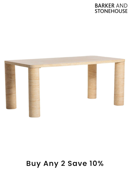Barker and Stonehouse Natural Piedra Stone 4-6 Seater 180cm Dining Table (AR8479) | £595