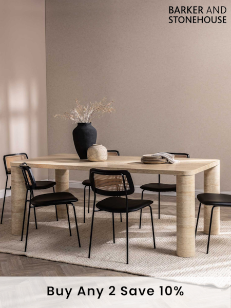 Barker and Stonehouse Natural Piedra Stone 4-6 Seater 200cm Dining Table (AR8480) | £695