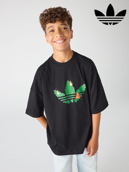 adidas Originals Black x Minecraft T-Shirt Kids (AR8525) | £23