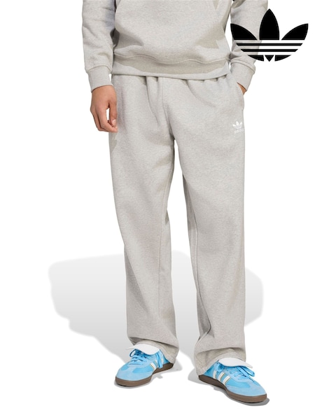 adidas Originals Grey Trefoil Essentials Open Hem Joggers (AR8527) | £0